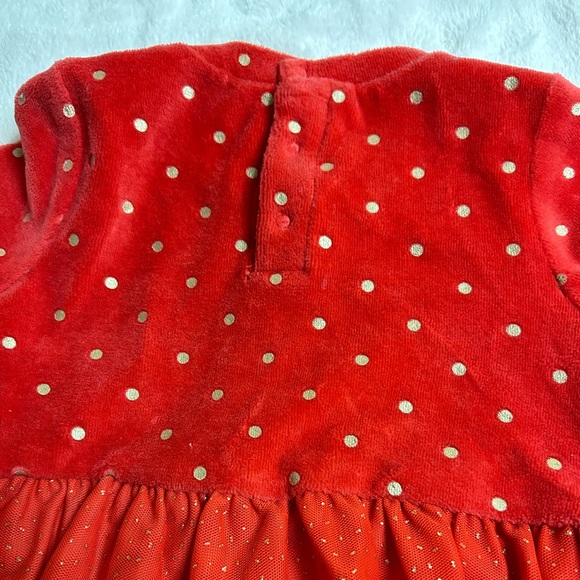 EUC. Guess - Baby girl velour and tulle dress - Red - 12 months - Picture 4 of 8